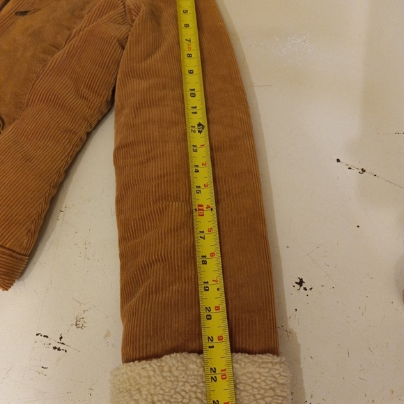 Xhilaration Coat Jacket Beige Corduroy & Leather Moto Detach Collar Size… - Picture 8 of 9